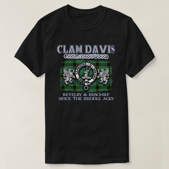 Clan Davis Wappen Schottischer Clans Schottischer  T-Shirt (Design vorne)
