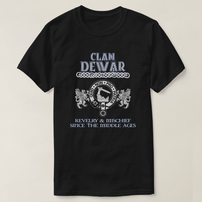 Clan Dewar brist schottische Clans Schottischer Na T-Shirt (Design vorne)