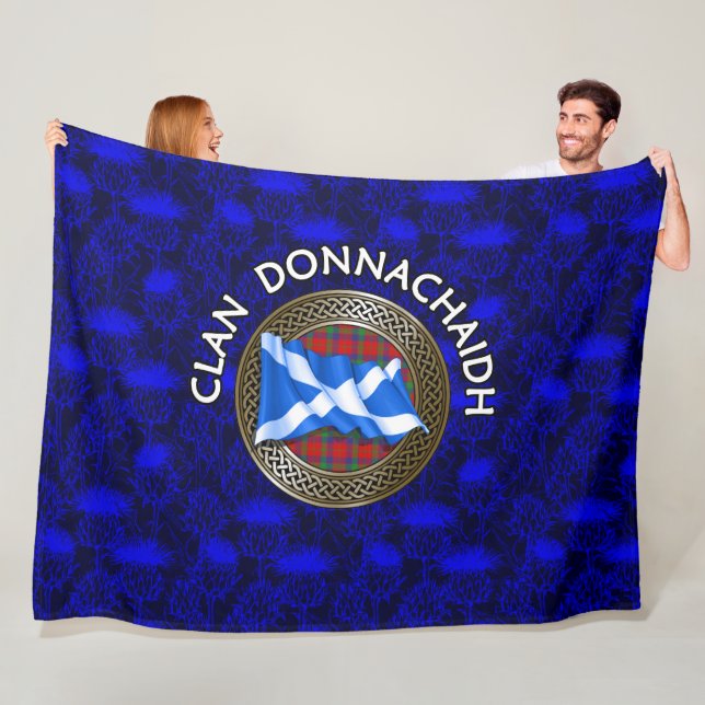 Clan Donnachaidh | Robertson Tartan Knot & Flag Fleecedecke (Beispiel)