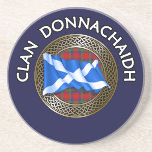 Clan Donnachaidh Robertson Tartan Knot & Flag Getränkeuntersetzer