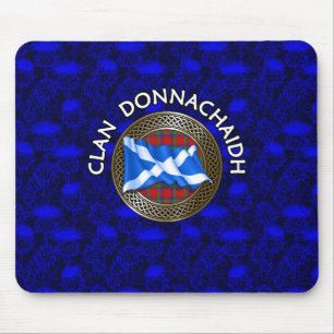 Clan Donnachaidh   Robertson Tartan Knot & Flag Mousepad
