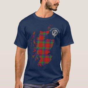 Clan Donnachaidh (Robertson) Tartan Map & Wappen T-Shirt