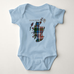 Clan Donnachaidh (Robertson) Wappen & Dress Tartan Baby Strampler