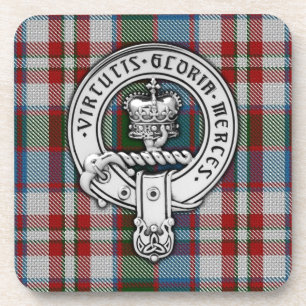 Clan Donnachaidh (Robertson) Wappen & Dress Tartan Getränkeuntersetzer