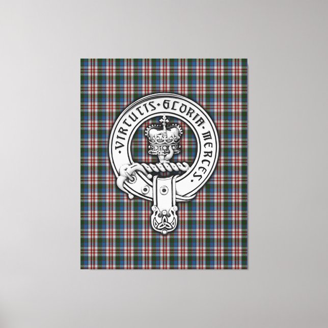 Clan Donnachaidh (Robertson) Wappen & Dress Tartan Leinwanddruck (Vorderseite)