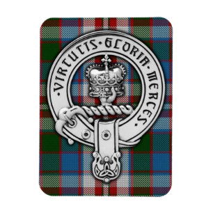 Clan Donnachaidh (Robertson) Wappen & Dress Tartan Magnet