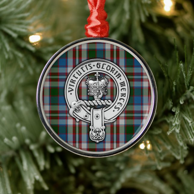 Clan Donnachaidh (Robertson) Wappen & Dress Tartan Ornament Aus Metall (Baum)