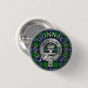 Clan Donnachaidh /Robertson Wappen & Hunting Tarta Button