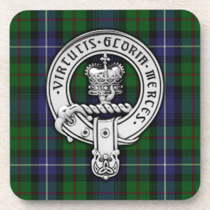 Clan Donnachaidh (Robertson) Wappen /Jagd Tartan Getränkeuntersetzer