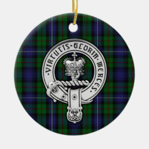Clan Donnachaidh (Robertson) Wappen /Jagd Tartan Keramik Ornament