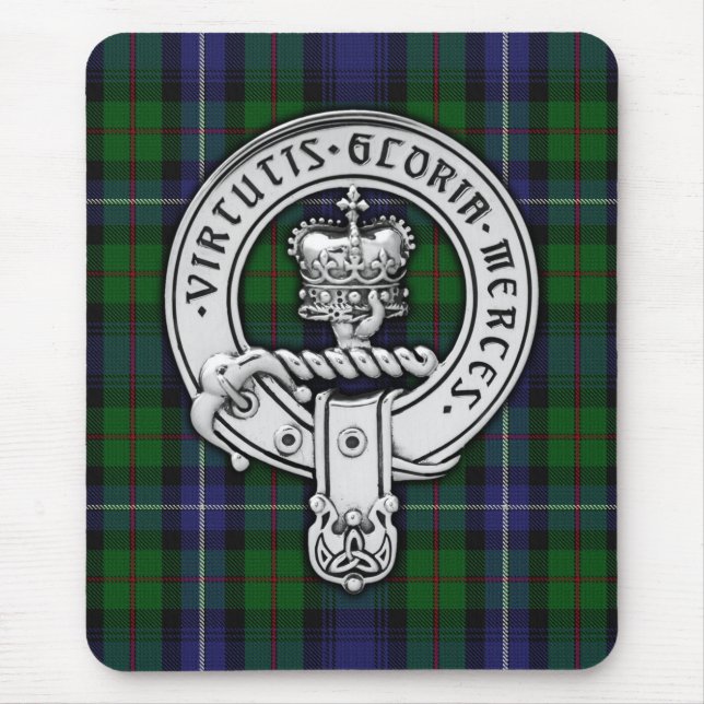 Clan Donnachaidh (Robertson) Wappen /Jagd Tartan Mousepad (Vorne)
