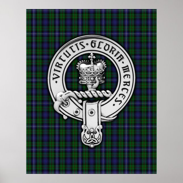 Clan Donnachaidh (Robertson) Wappen /Jagd Tartan Poster (Vorne)