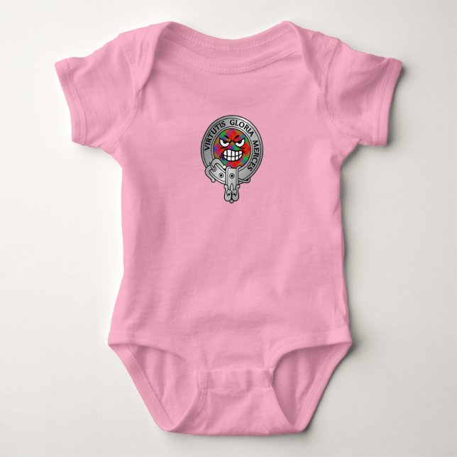 Clan Donnachaidh | Robertson Wappen & Tartan Baby  Baby Strampler (Vorderseite)