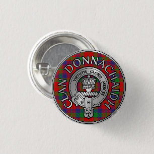 Clan Donnachaidh   Robertson Wappen & Tartan Button