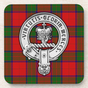 Clan Donnachaidh (Robertson) Wappen & Tartan Getränkeuntersetzer