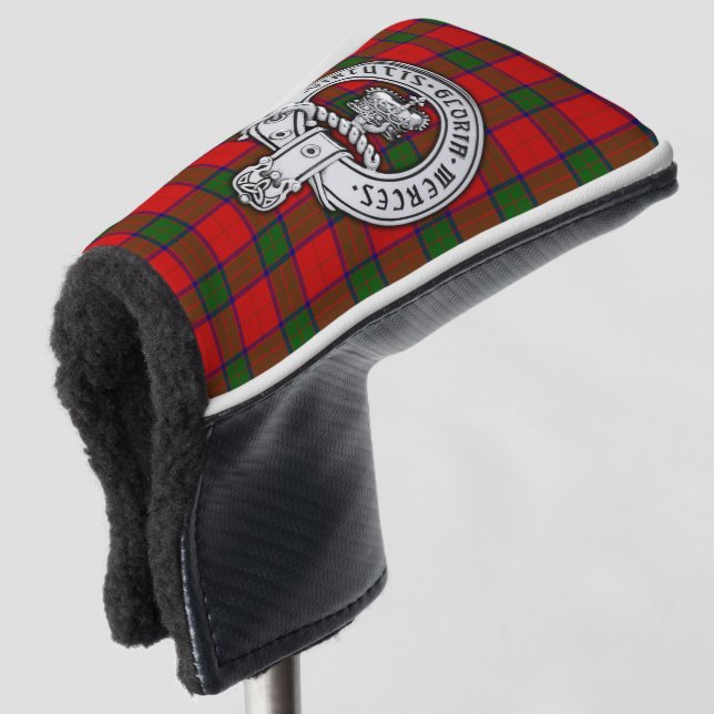 Clan Donnachaidh (Robertson) Wappen & Tartan Golf Headcover (3/4 Vorderseite)