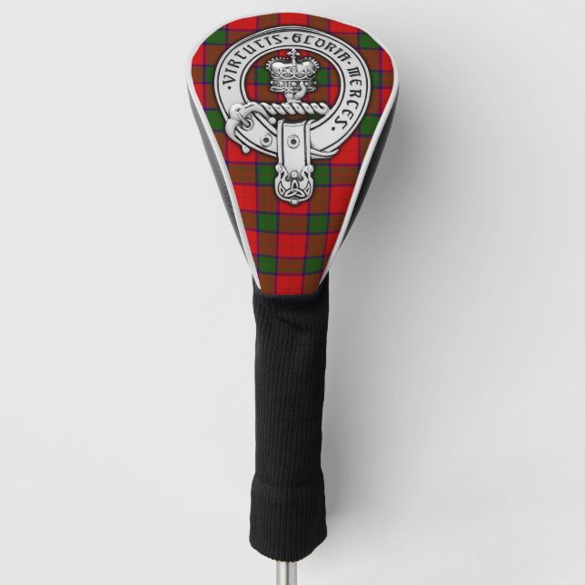 Clan Donnachaidh (Robertson) Wappen & Tartan Golf Headcover (Vorderseite)