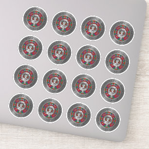 Clan Donnachaidh   Robertson Wappen & Tartan Knot Aufkleber