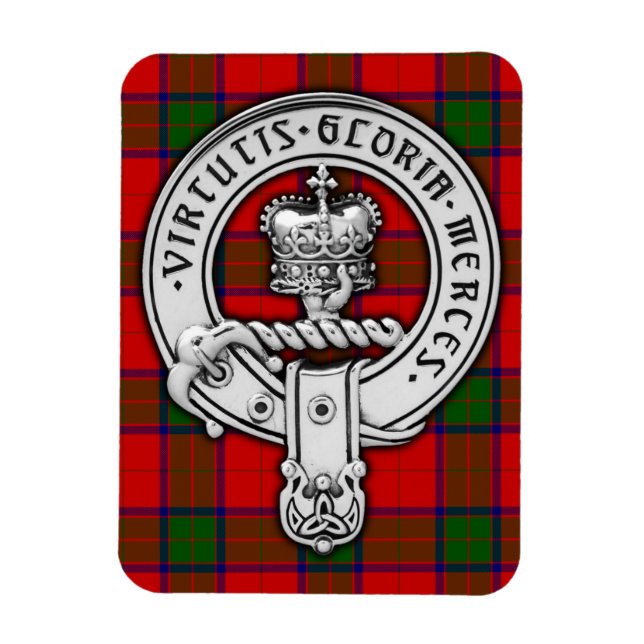 Clan Donnachaidh (Robertson) Wappen & Tartan Magnet (Vertikal)
