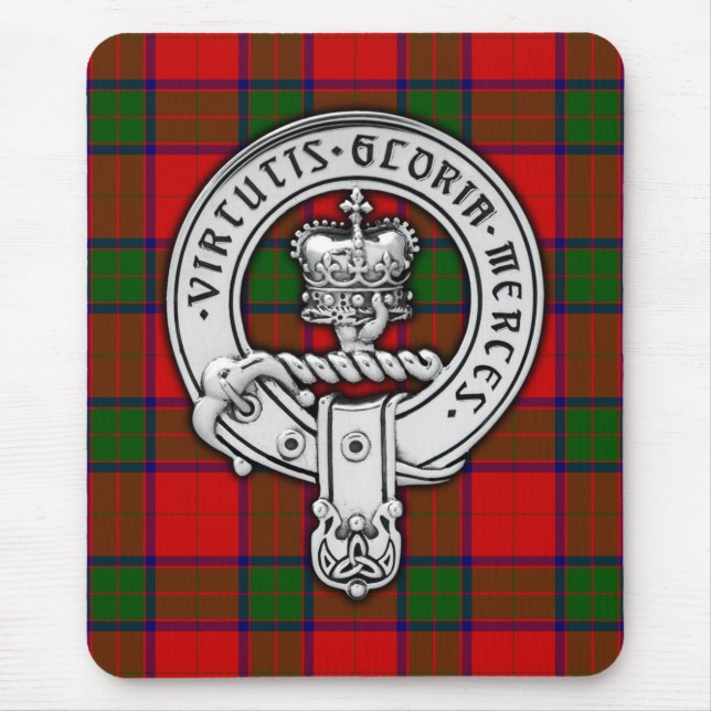 Clan Donnachaidh (Robertson) Wappen & Tartan Mousepad (Vorne)
