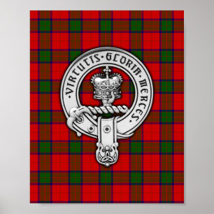 Clan Donnachaidh (Robertson) Wappen & Tartan Poster