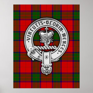 Clan Donnachaidh (Robertson) Wappen & Tartan Poster