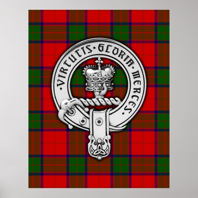 Clan Donnachaidh (Robertson) Wappen & Tartan Poster (Vorne)