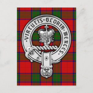 Clan Donnachaidh (Robertson) Wappen & Tartan Postkarte