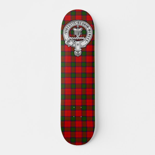 Clan Donnachaidh (Robertson) Wappen & Tartan Skateboard (Vorne)