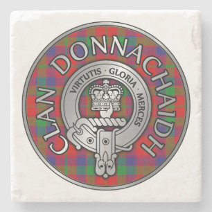 Clan Donnachaidh   Robertson Wappen & Tartan Steinuntersetzer