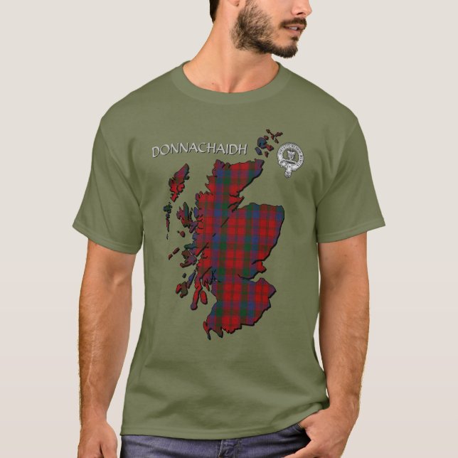 Clan Donnachaidh (Robertson) Wappen & Tartan T-Shirt (Vorderseite)