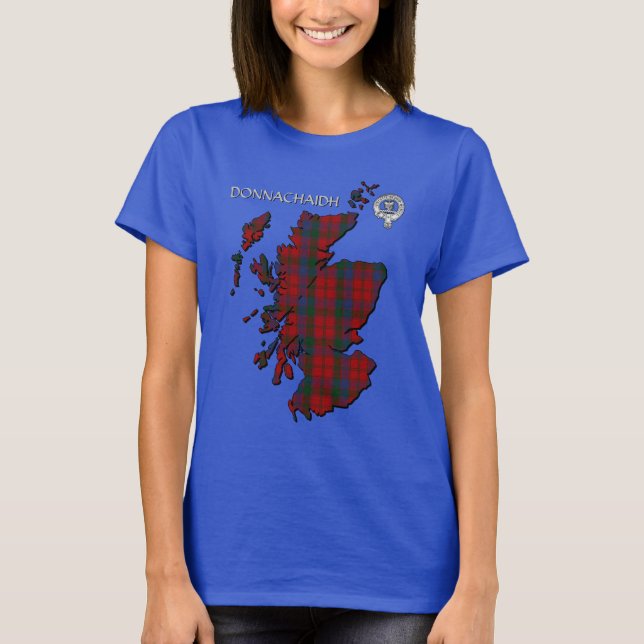 Clan Donnachaidh (Robertson) Wappen & Tartan T-Shirt (Vorderseite)