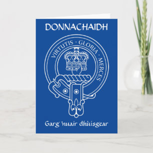 Clan Donnachaidh (Robertson) Wappen & War Cry Karte