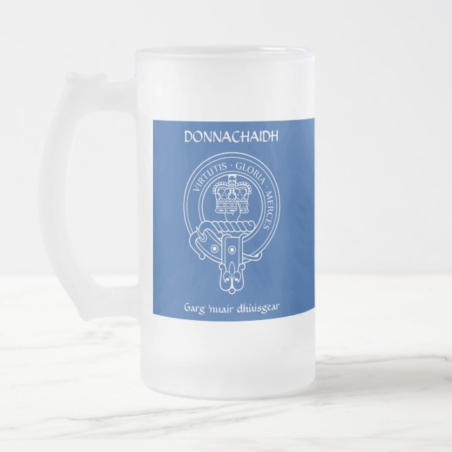Clan Donnachaidh (Robertson) Wappen & War Cry Mattglas Bierglas (Links)