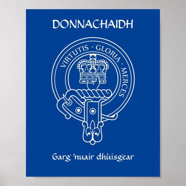 Clan Donnachaidh (Robertson) Wappen & War Cry Poster (Vorne)