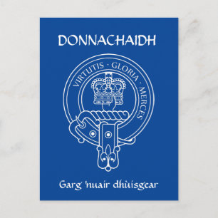 Clan Donnachaidh (Robertson) Wappen & War Cry Postkarte