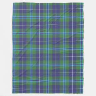 Clan Douglas Kariert Green Black Tartan Karo Fleecedecke