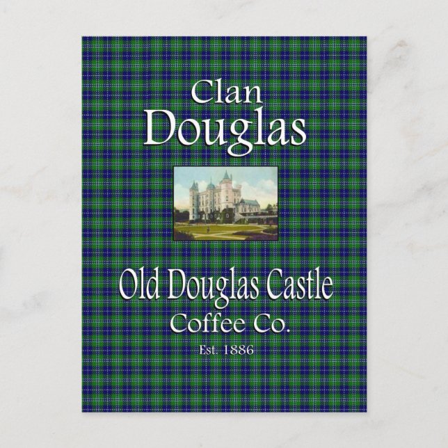 Clan Douglas Old Douglas Castle Coffee Co. Postkarte (Vorderseite)