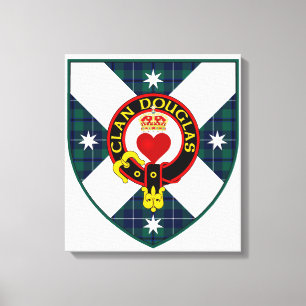Clan-Douglas-Schild auf Leinwand