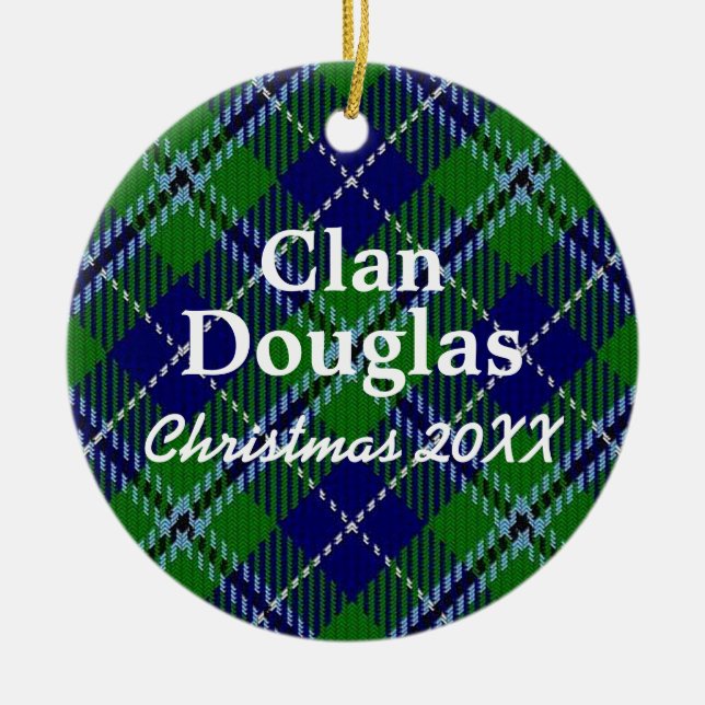 Clan Douglas Scottish Tartan Keramikornament (Vorne)