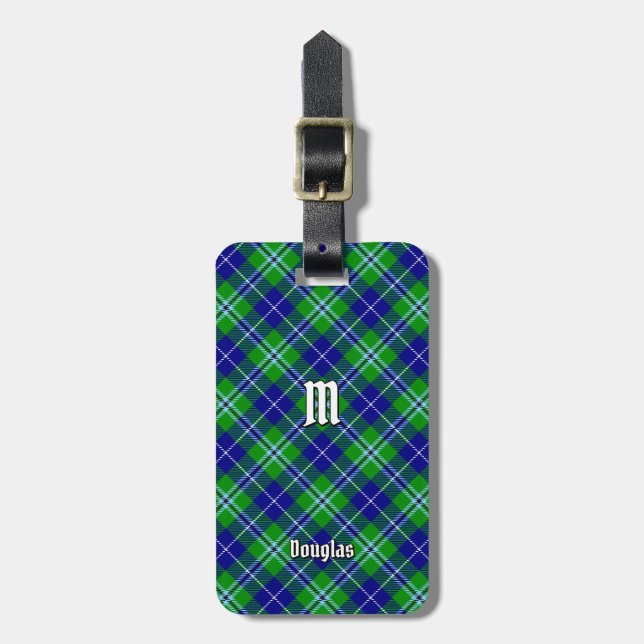 Clan Douglas Tartan Gepäckanhänger (Vorderseite vertikal)