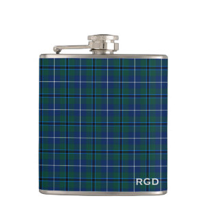 Clan Douglas Tartan Monogram Flachmann