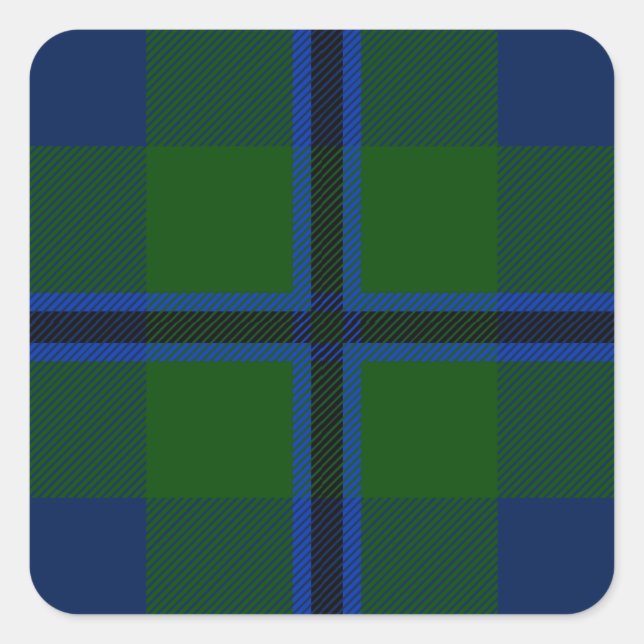 Clan Douglas Tartan Quadratischer Aufkleber (Vorderseite)
