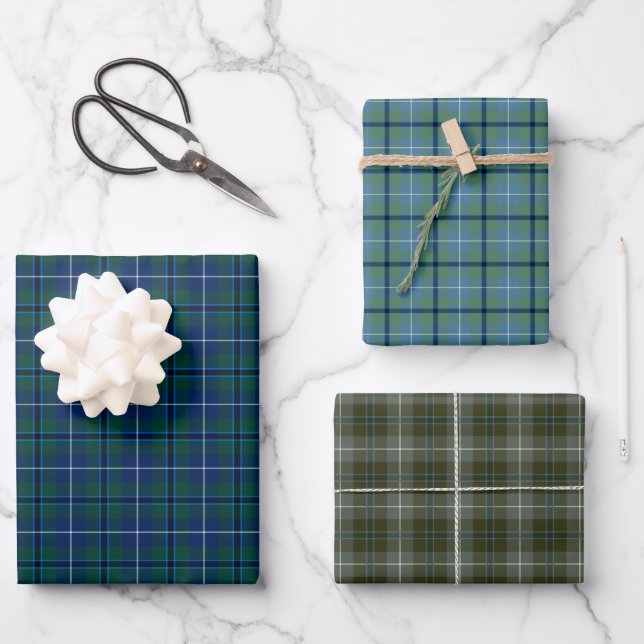 Clan Douglas Tartan Variationen Geschenkpapier Set (Vorderseite)