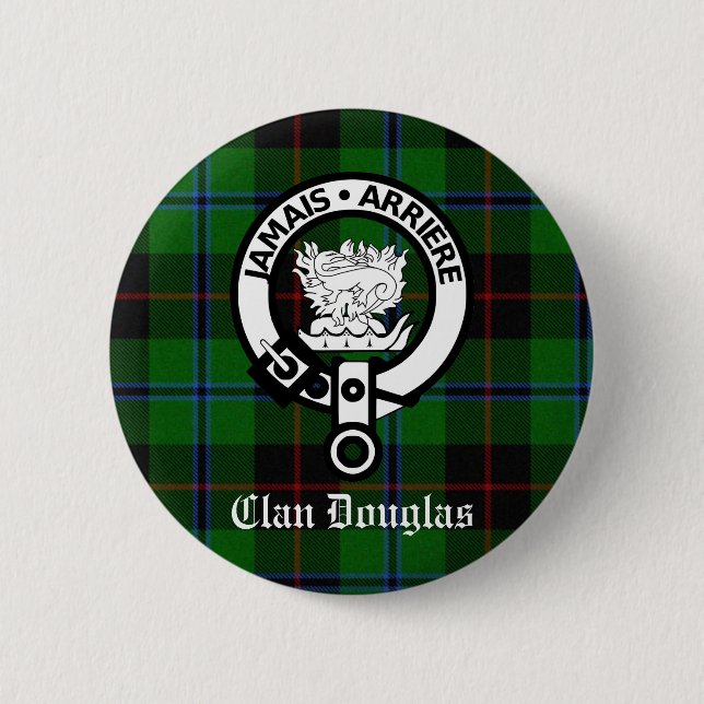 Clan Douglas Tartan Wappen Button (Vorderseite)