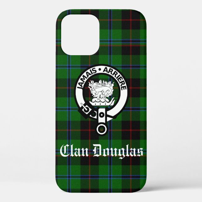 Clan Douglas Wappen Abzeichen & Tartan Case-Mate iPhone Hülle (Rückseite)