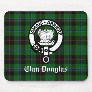 Clan Douglas Wappen Abzeichen & Tartan Mousepad