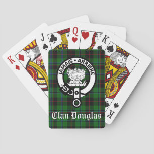 Clan Douglas Wappen Abzeichen & Tartan Spielkarten
