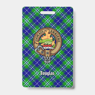 Clan Douglas-Wappen auf Tartan Ausweis