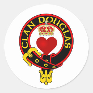 Clan-Douglas-Wappen-Aufkleber Runder Aufkleber